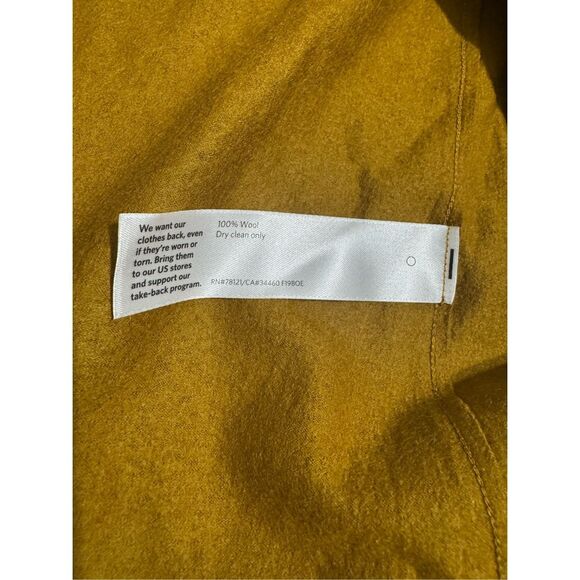 NWT New Eileen Fisher 100% Wool Open Kimono Jacket Size 2X Mustard Yellow Boiled - Picture 8 of 11